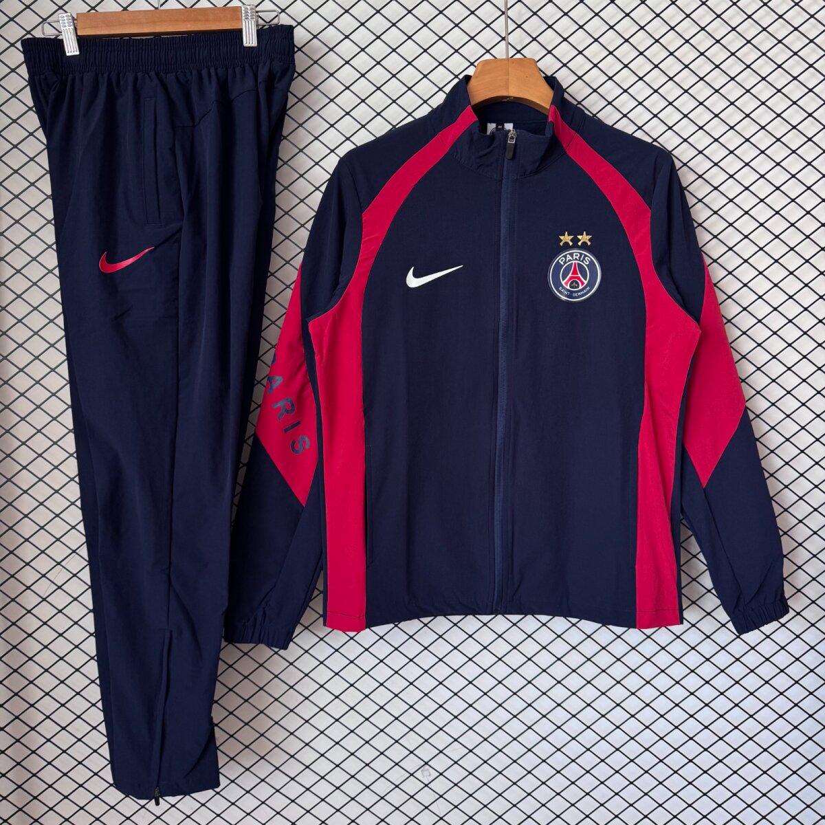 AAA Quality Paris St Germain 26/27 Windcoat Tracksuit - Navy/Red